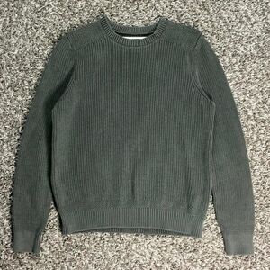 Abercrombie & Fitch 1892 Collection Knit Sweater Olive Green Crewneck Size L